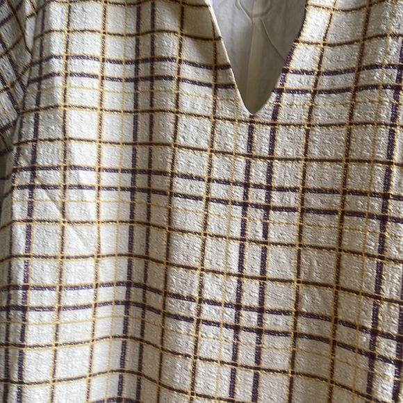 Lumière Plaid V-Neck Dress - Picture 2 of 11